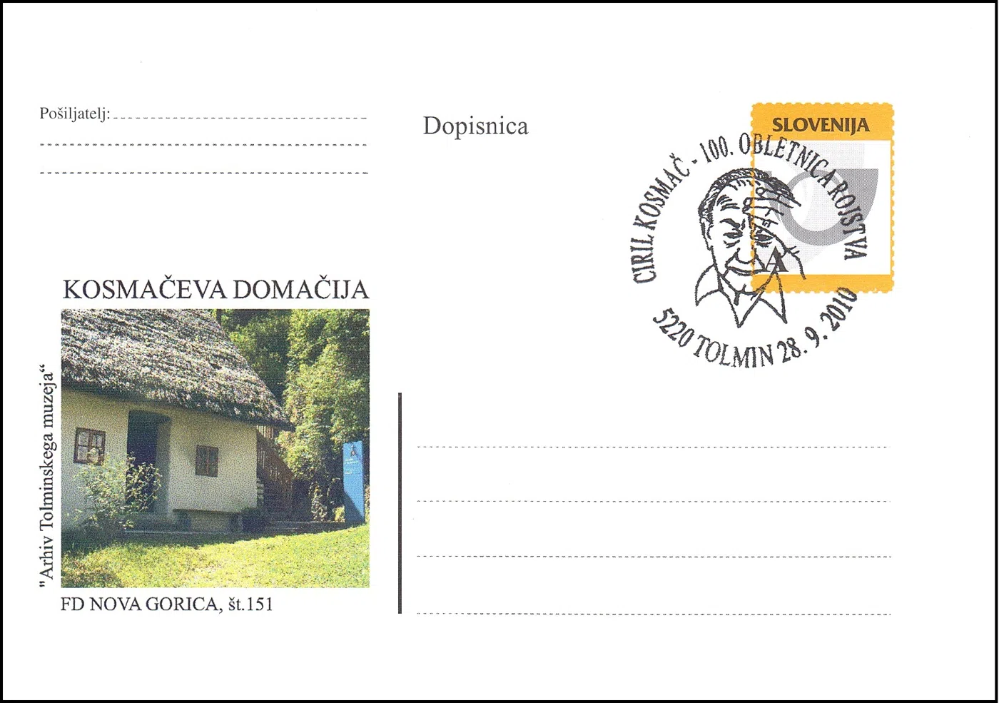100. OBLETNICA ROJSTVA CIRILA KOSMAČA